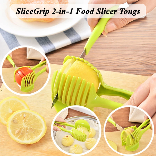 ADSYUW™ SliceGrip 2-in-1 Food Slicer Tong